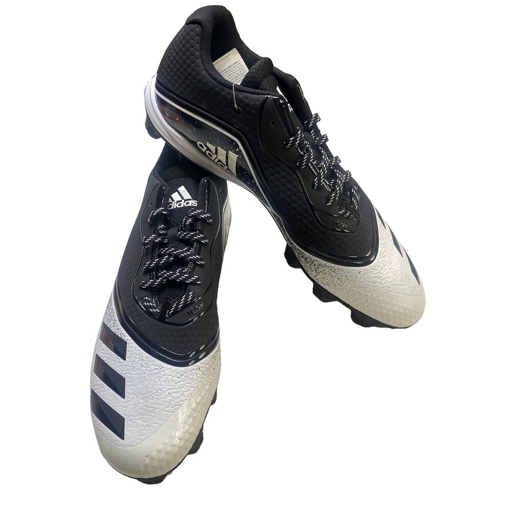 Adidas Icon V MD Baseball Cleats Black White Men's Size 15 G28288 New with Tags
